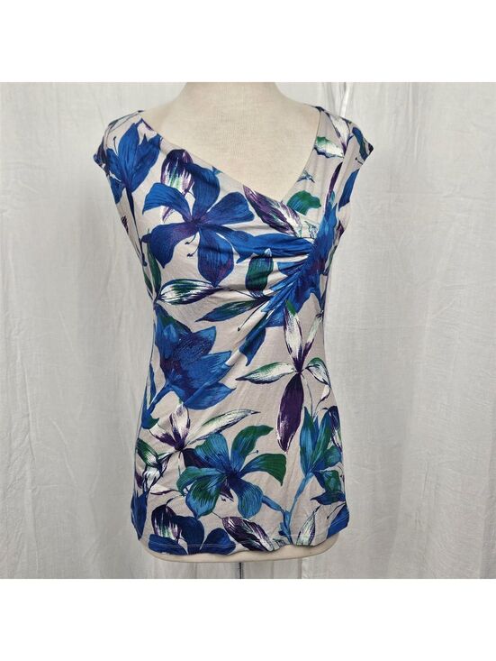 Ann Taylor Other - Asymmetrical Neckline Sleeveless Blouse Ann Taylor sz Medium